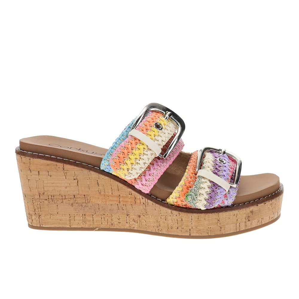 Corkys Manifest Wedge Womens Multi Casual Sandals 41-0772-MULT