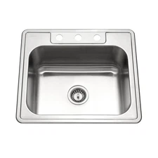 Houzer Kitchen Sink - Stainless Steel 25 Metal Topmount Drop In Multipurpose
