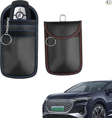 2PCS Faraday Key Fob Protector Bag, 4.7'' x 3.4'' RFID Signal Blocking Pouch for A