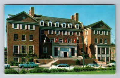 Athens OH-Ohio, Ohio University Center, 1950's Cars, Antique Vintage Postcard