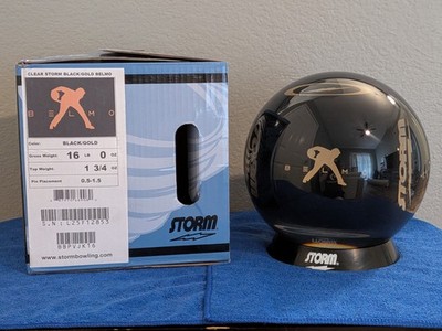 Storm Clear Belmo Black/Gold 16lb NEW Bowling Ball NIB Overseas