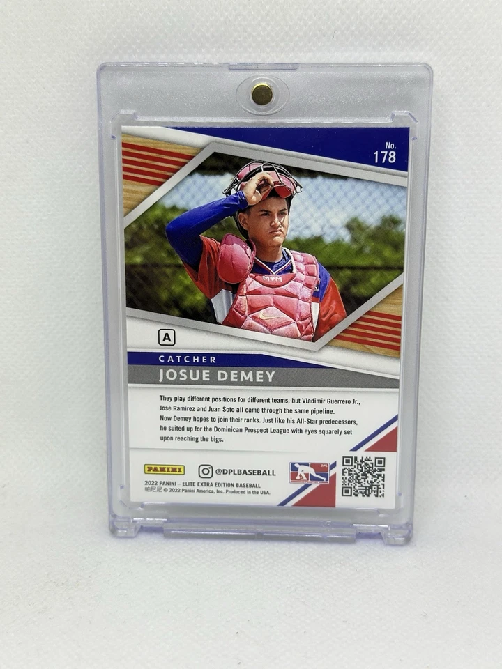 2022 Panini Elite Extra Edition Aspirations Silver /185 #178 Josue Demey DPL - Image 2 of 2