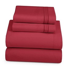 Split King Size Sheets - 5 Piece Bed Sheet Set, Hotel Luxury Double Brushed