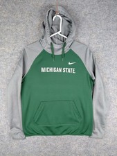 Nike Michigan State Spartans Sweatshirt Therma-fit Green Gray Womens M 20x25