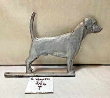 Vintage Aluminum pointer dog mailbox topper