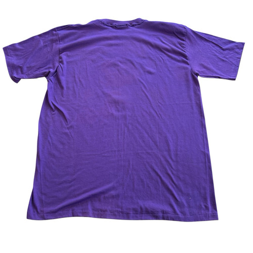 Vtg Snoopy The Dad Shirt Mens L Single Stitch Purple Artex Peanuts 70s 80s USA - Picture 4 of 9