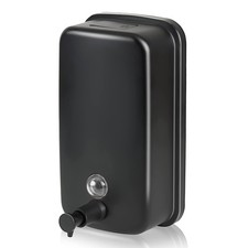 Wall Mounted Stainless Steel Soap Dispenser, Matte Black Commercial Hand Soap...