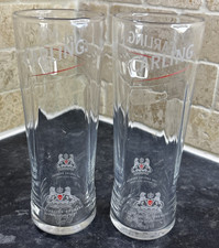 2 Carling Half Pint Glasses 10oz CE Stamped