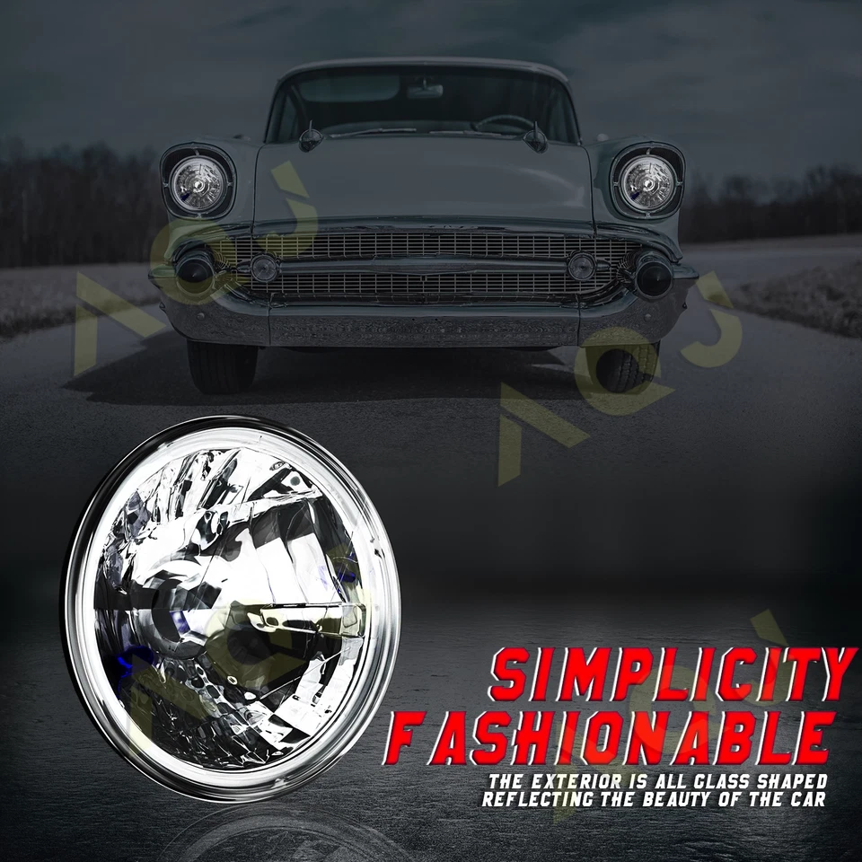 For Mercedes-Benz 300CD 1978-1985 Bright White 7" Round H4 Headlights Kit — 第 2/4 张图片