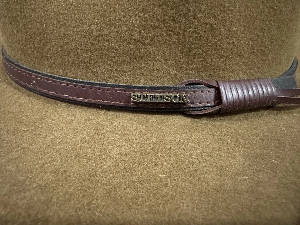 Stetson Crushable Wool Fedora Hat Brown Water Repellent Made in USA Mens XS - Image 2 of 4