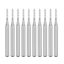 10pcs 1.3mm Carbide End Mill Engraving Router Bits for PCB Machine 1/8" Shank