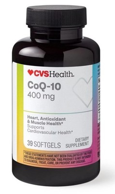 CVS CoQ-10 400MG 39 SOFTGELS   Exp 07/2026