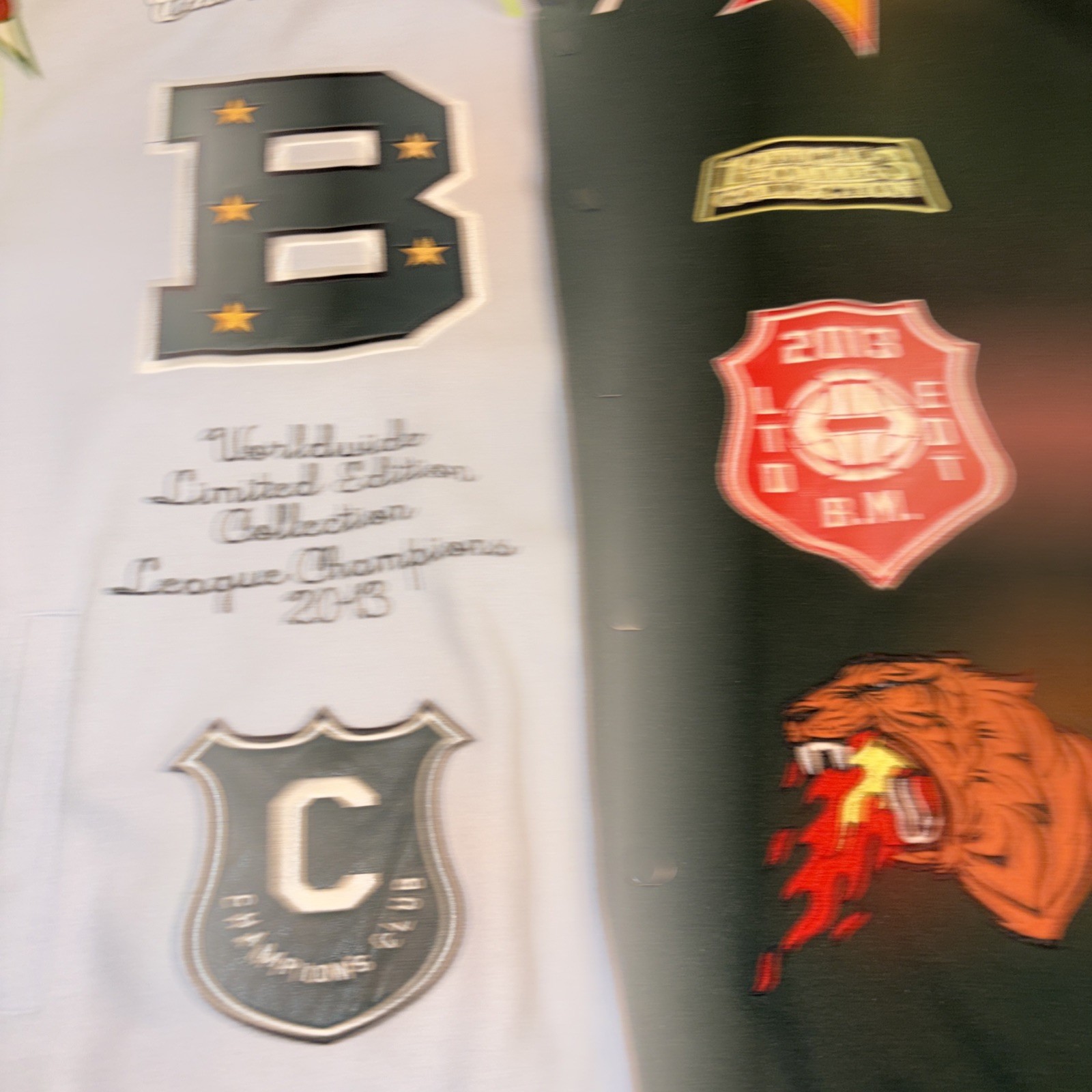 Boohooman Split Varsity Jacket Limited Edition Si… - image 2