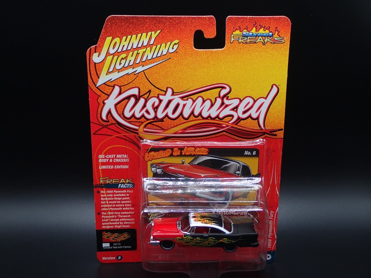 2025 JOHNNY LIGHTNING 1958 PLYMOUTH FURY KUSTOMIZED STREET FREAK