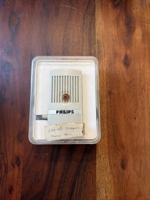 Philips Vintage Dynamic Microphone Original Box Engineer Estate F.61