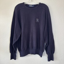 Polo Ralph Lauren Golf Crest Sweater Small Made in Great Britain Vintage 90's
