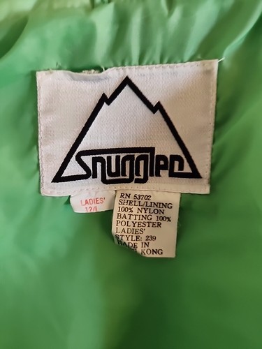 Vintage Damen Kuschel Skijacke Gr. 12 lang mintgrün & blau 80er Hongkong - Bild 7 von 7