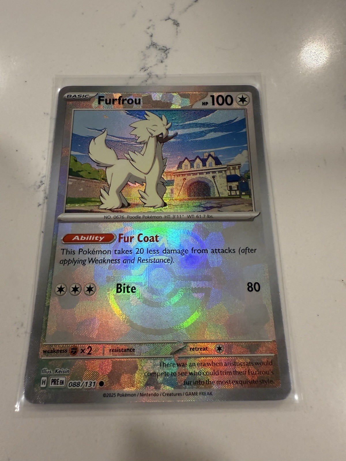 Pokémon TCG-Furfrou (Master Ball Pattern) 088/131 Sv: Prismatic Evolutions NM/M