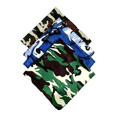 100/% Cotton Plain Bandana Headband Head Wear Tie Neck Scarf Wrist Wrap Band