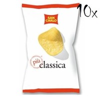 10 San Carlo Classica Chips Patatine Kartoffelchips Gesalzen 50G Kartoffel Chips