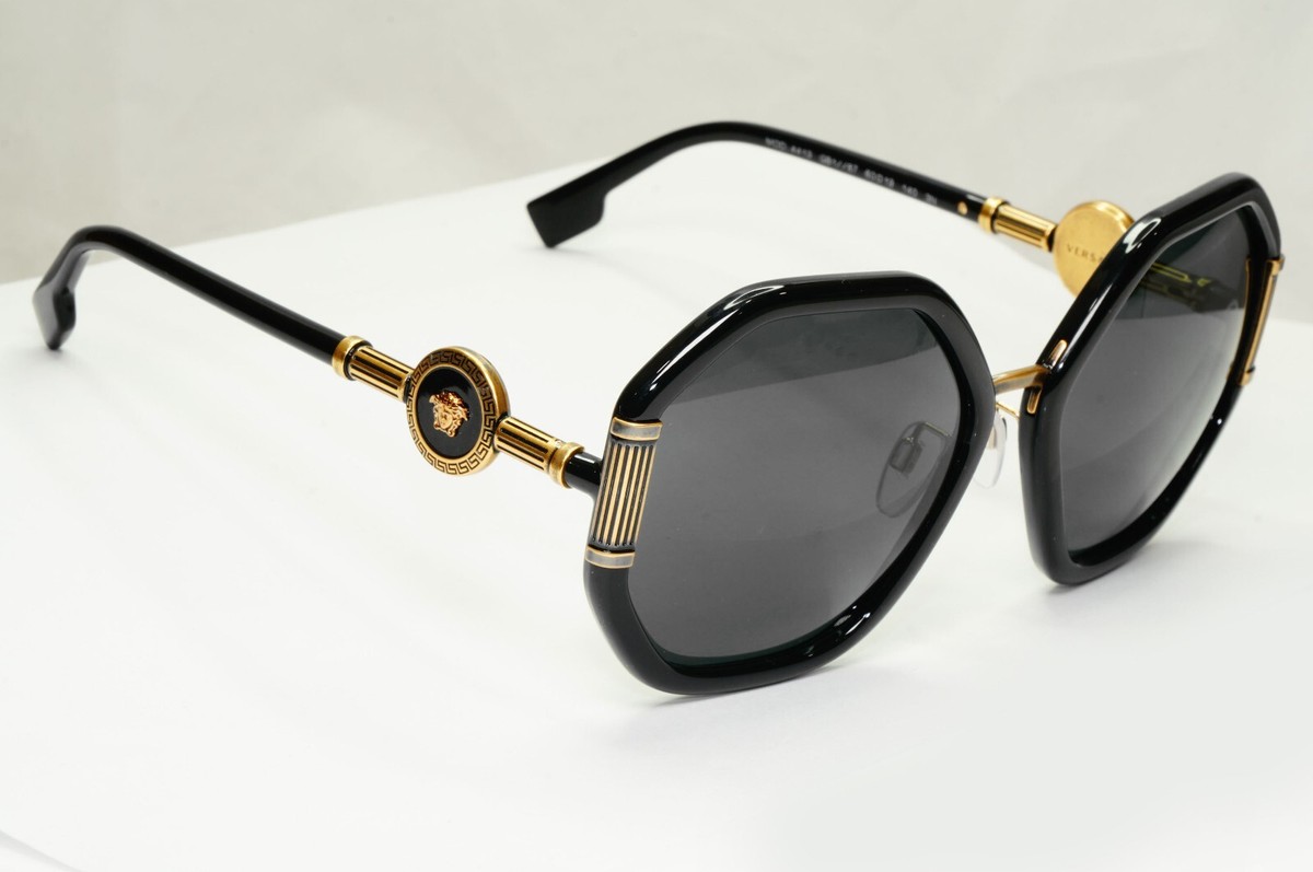 Versace Women\'s Oversized Hexagonal Sunglasses - Tortoise & Black Gradient Versace Woman Sunglasses Black Frame, Brown Gradient Lenses  main image 2