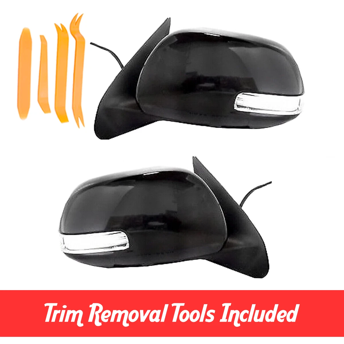 New Driver & Passenger Side Signal Power Mirror Set For 2012-2015 Toyota Tacoma