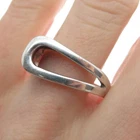JS JOSEPH SCHMID 925 Sterling Silver Vintage Modernist Ring Size 7.75