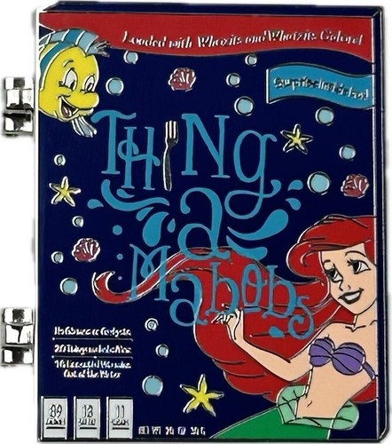 Disney Parks Silver Limited Edition Little Mermaid Thing A Mabobs Cereal Box Pin - Picture 2 of 4