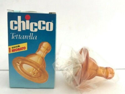 Artsana, Chicco tettarella, vintage teether, nipple, teat, 1 newborn neonato