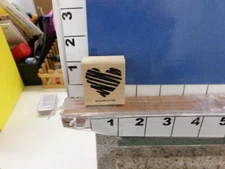1992 stampin up scratched heart background rubber stamp 8h