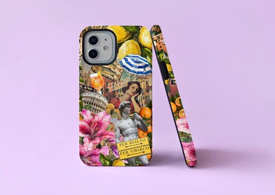 Italienische Sommer Collage Italien ästhetische robuste Handyhülle/Cover für iPhone Samsung