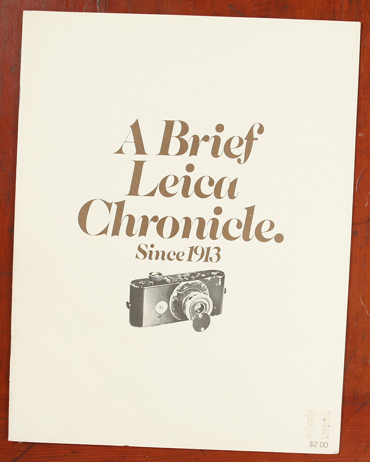 ユー A BREIF LEICA CHRONICLE SINCE 1913, 1971/133009 | eBay