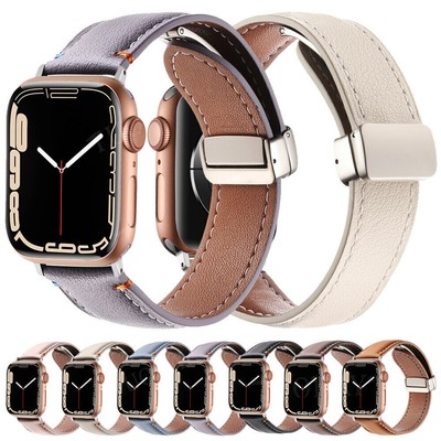 Replacement Leather Band Strap For Apple Watch 9 8 7 6 5 4 3 SE Ultra 2 38-49mm