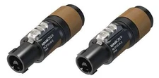 2) Neutrik SpeakOn NL2FXX-W-S 2 Pole Inline Female Locking Speaker Connector