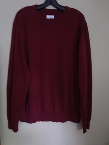 burgundy crew neck sweater