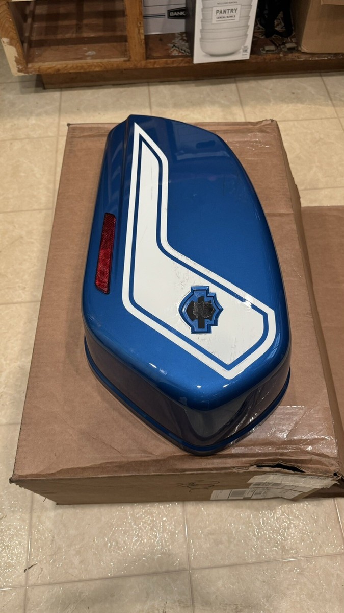 Harley Low Rider St Saddle Bag Cover Fast Johnnie Celestial Blue