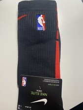 Nike NBA Elite Basketball Crew Socks Black Red Adult Size Large One Pair Only