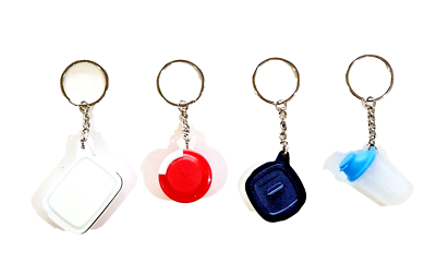 Tupperware Key Chain Collections Lot of 4 Assorted Collectibles