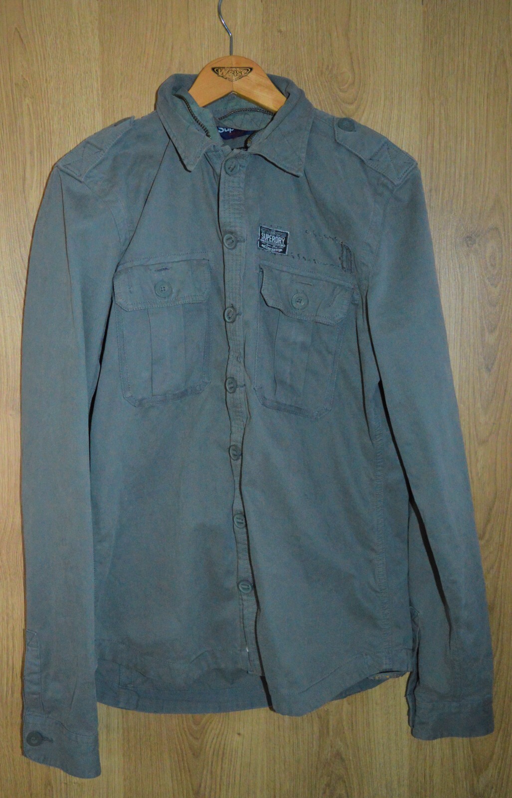 Superdry 7605 Division Mandarin Regiment Hooded Military Grey - Extra Large XL