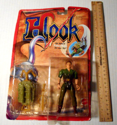 1991 Hook Movie Mattel Action Figure AIR ATTACK PETER PAN New Card Vintage