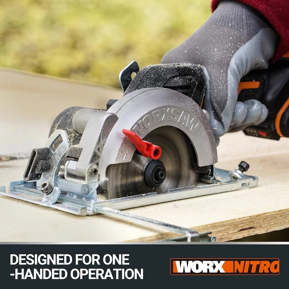 WORX WX531.9 18V Battery WORXSAW XL Cordless Brushless Circular Saw BODY ONLY - Image 4 of 4