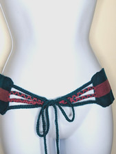 Hippie Boho Festival Coachella Mexico Guatemala Colorful Fabric Sash Belt