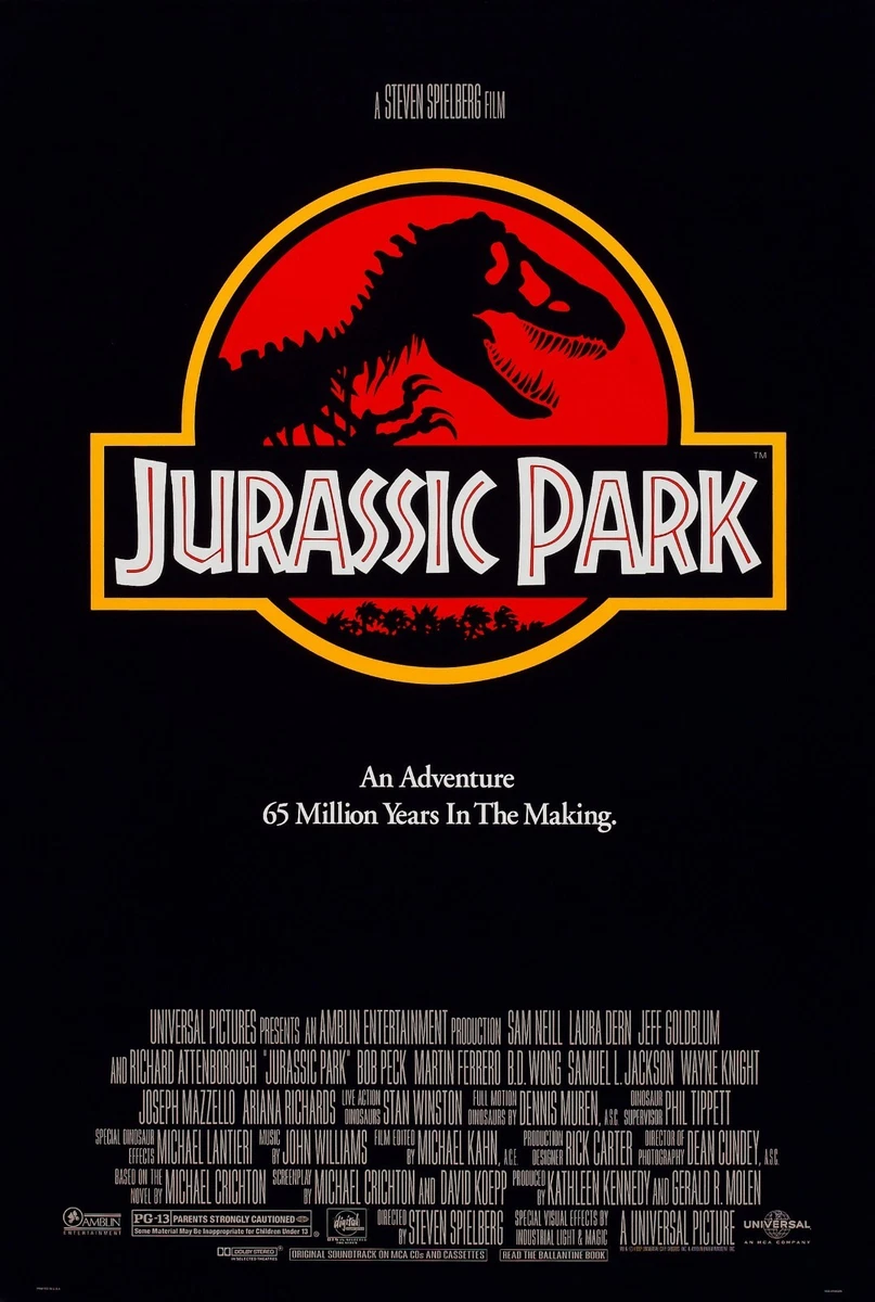 Jurassic Park Logo Panneaux d'étain Vintage Affiche de métal rétro Plaque de Panneau Mur Art décor 8×12 Pouces