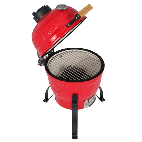 13" Round Kamado Charcoal Grill Portable BBQ Grill with Thermometer - Bild 14 von 24