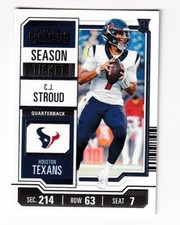 2023 CONTENDERS FOOTBALL C.J. STROUD SEASON TICKET ROOKIE CARD 40