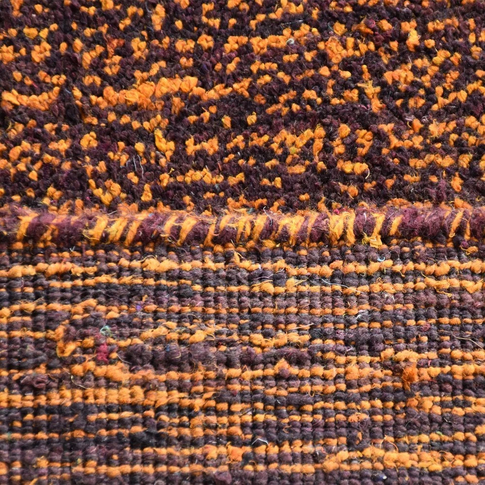 Alfombra de mezcla de seda con telar anudada a mano marrón macizo dorado BBH Homes BBLSM111 Foto 4 de 4