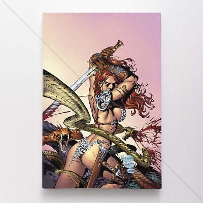 Red Sonja Poster Canvas Comic Book Art Print #076