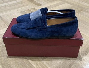 bally blue suede shoes