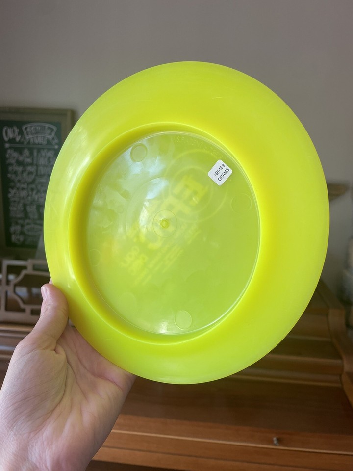 Aerobie Epic Neon Yellow Gold Stamp Disc Golf Driver 166g169g eBay