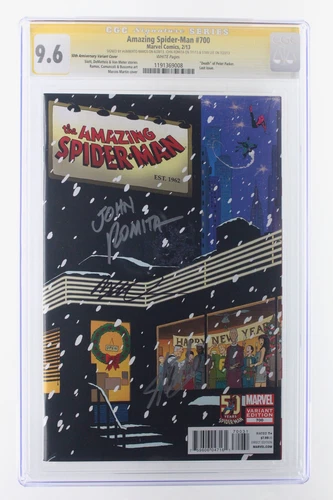 Amazing Spider-Man #700 - Marvel CGC 9.6 50th Variant Signed Lee, Romita, Ramos